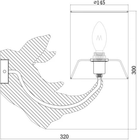 Бра Maytoni Nashorn MOD470WL-01W (220V)