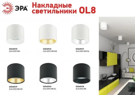 Точечный светильник ЭРА OL8 GX53 WH/GD OL8 GX53 WH/GD