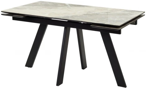 Стол НЕО-2 140 см КАТАЛОНИЯ, стекло / ЧЕРНЫЙ