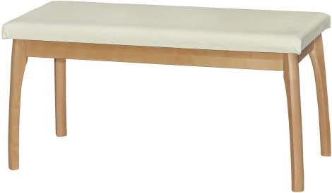 Скамья для прихожей мягкая, экокожа крем, каркас бук от фабрики Mebelik