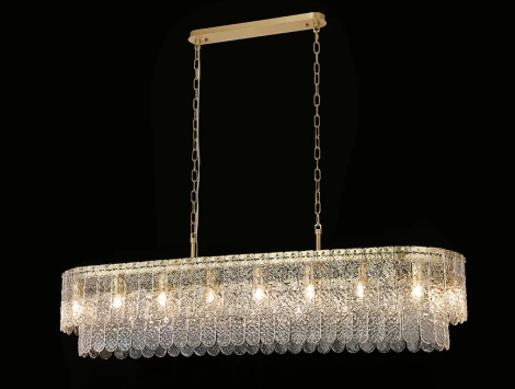 Подвесная люстра Newport 8370 8370/140 C oval brass (220V, на цепи)