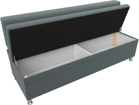 Диван кухонный прямой Стайл (Серый/Рогожка) Лига Диванов арт.123789