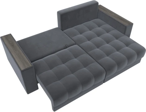 Диван угловой с декором Лига-049 НПБ Лига Диванов (Велюр) арт.128458