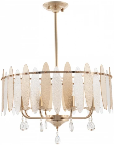 Подвесная люстра хрустальная на штанге Arte Milano Sorrento-4309 374309/8/350/570 GD (220V)