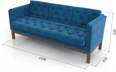 Диван Arsko Айверс Б орех синий шенилл