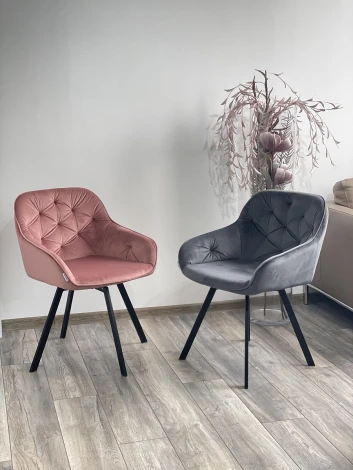 Стул GALE BLUVEL-52 PINK поворот.360 град., велюр