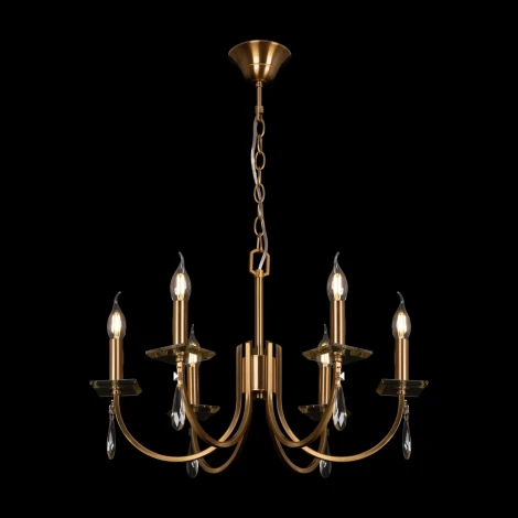 Подвесная люстра Freya Forte FR1006PL-06G (220V, на цепи, свеча)