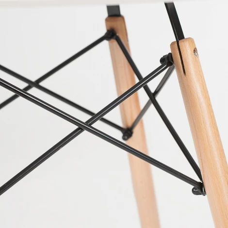 Стол CINDY NEXT (mod.80-MDF) белый/натуральный (металл/мдф/бук)