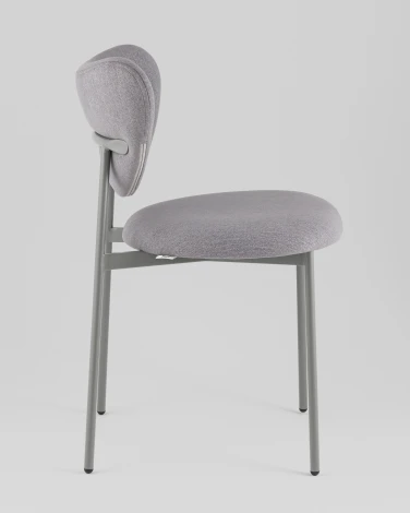 Стул Rina велюр серый каркас серый Stool Group УТ000042341