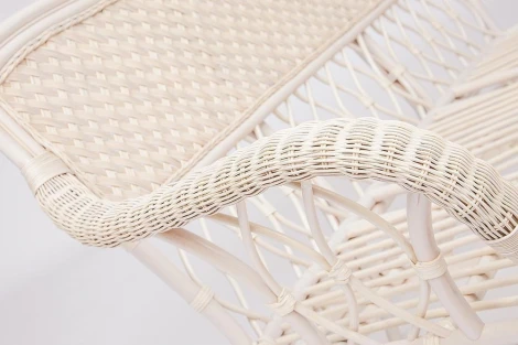 Комплект для отдыха "ANDREA" (диван + 2 кресла журн. столик со стеклом подушки) TCH White (белый), Ткань рубчик, цвет кремовый Tetchair Andrea 10165