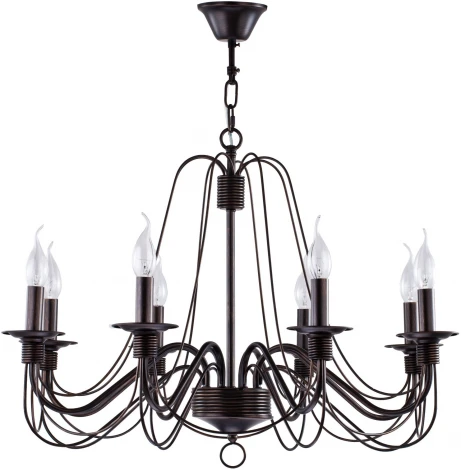 Подвесная люстра Freya Velia FR2046-PL-08-BR (220V, на цепи, подсвечник, свеча)