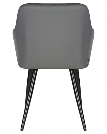 Стул обеденный ROBERT (черные матовые ножки, велюр V108-92 Антрацит)