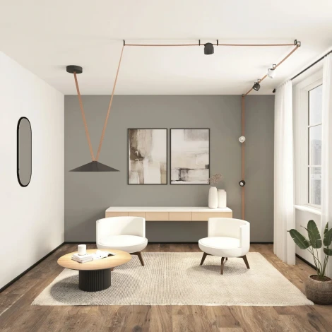 Трековый светильник 48V Denkirs Belty Spot DK5540-BK (LED)