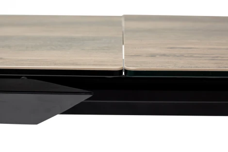 Обеденный стол M-City CREMONA 140 KL-61 под дерево, итальянская керамика/ черный каркас