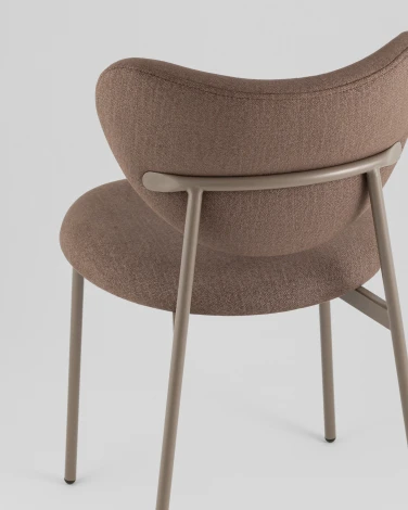 Стул Rina велюр коричневый каркас бежево-серый Stool Group УТ000042359