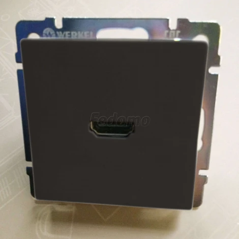 Розетка встраиваемая HDMI Werkel, черный