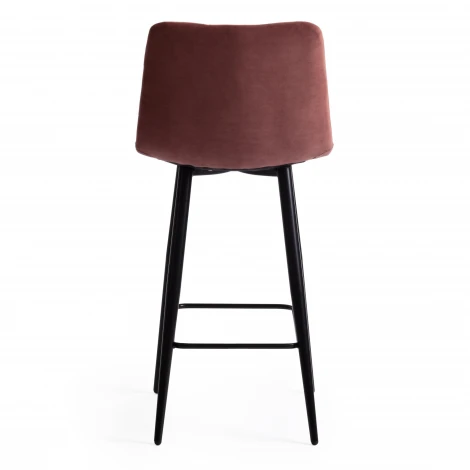 Стул полубарный CHILLY (mod. 7095пб ) коралловый barkhat 15 /черный (ткань/металл)