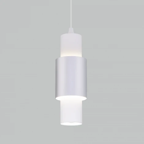 Подвесной светильник Eurosvet Bento 50204/1 LED белый/матовое серебро (220V, на проводе, круглые)