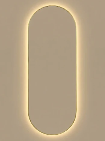Kapsel XL LED Gold Зеркало в полный рост в раме с подсветкой Art-Zerkalo SM005LGL 13964