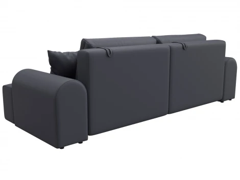 Диван прямой Лига-080 (ДСП/Пластик/Экокожа/Серый) Лига Диванов 131123