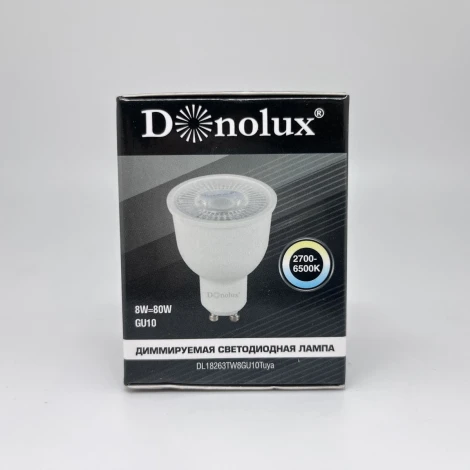 Диммируемая светодиодная лампа 8Вт 220В GU10 2700-6500K Donolux DL18263 DL18263TW8GU10Tuya