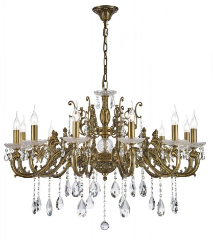 Подвесная большая люстра Dio D'Arte Colzano E 1.1.12.600 A (220V, на цепи, подсвечник, свеча)