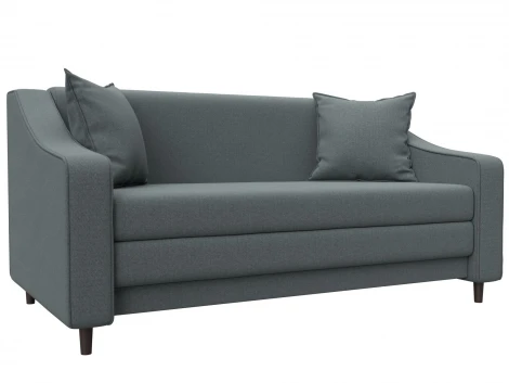 Диван прямой Лига-071 (ЛДСП,Брус,Фанера/Дерево/Рогожка/Серый) Лига Диванов 129652