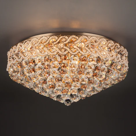 Потолочная люстра Eurosvet 3296 3296/16 золото / прозрачный хрусталь Strotskis