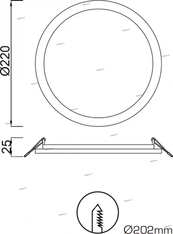Встраиваемый точечный светильник Mantra Tecnico Saona C0183 (LED, 220V)