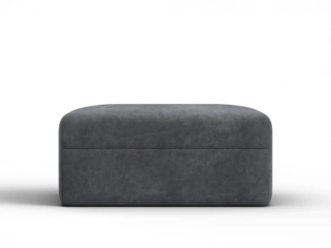 Модуль пуф Лига-060 НПБ (ЛДСП,Брус,Фанера,Велюр/Темно-серый) Лига Диванов 129584