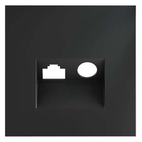 Накладка для розетки TV+RJ45 Voltum S70 VLS002707 (графит)