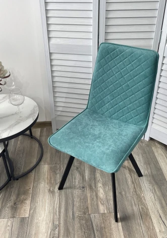 Стул PAINT, цвет B15 Мята, велюр / черный каркас