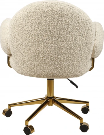 Кресло офисное Клауд-2 DR-1252-A-OF, 65х63х89, ткань букле белый/золотые ноги IST-CASA