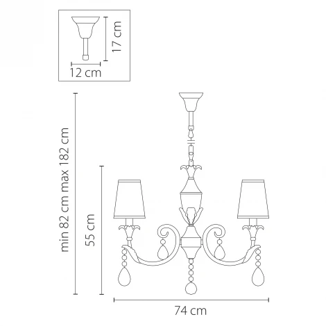 Подвесная люстра Osgona Cappa 691082