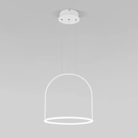 Подвесной светильник светодиодный с пультом Eurosvet Over 90322/1 белый (регулировка яркости, 220V, на тросе)