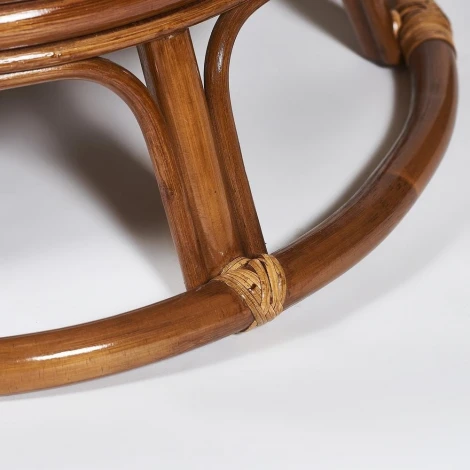 Кресло-качалка Папасан/Papasan (W 23/01 B) /с подушкой/ 115х78х104см, пекан орех, ткань оранжевый, с 23 Tetchair 13753