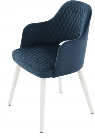 Стул Абсент, Белый муар/Монолит Аквамарин, Аврора