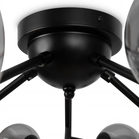 Потолочная люстра на штанге Maytoni Dallas MOD545CL-20B (220V, шарики, молекулы)