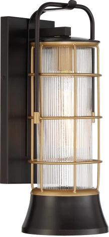 Настенный уличный светильник Eurofase QN-RIVAMAR-M-BLK-GD (220V, IP44)