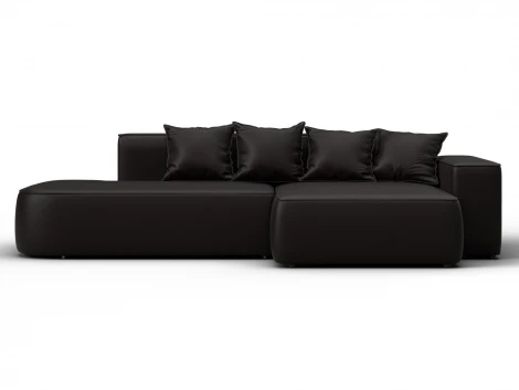 Диван угловой Лига-065 угол правый (ДСП/Пластик/Экокожа/Коричневый) Лига Диванов 129803