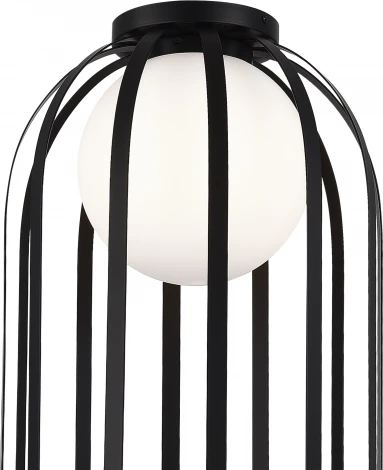 Потолочный светильник круглый ST Luce Nordic SL6129.402.01 Черный/Белый E27 1*60W (220V, шар)