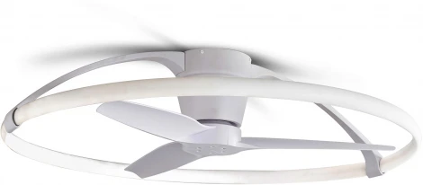 Потолочная люстра с вентилятором Mantra Nepal 7530 (LED, 220V, голосовое управление, пульт управления, управление смартфоном, умный дом - Алекса, Google Home, круглые)