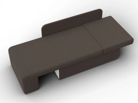 Кушетка Лига-097 (ДВП,ДСП,ЛДСП,Брус/Пластик/Рогожка/Коричневый) Лига Диванов 132571