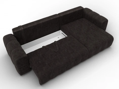 Диван угловой Лига-110 НПБ угол универсальный (ДВП,ДСП,ЛДСП,Брус,Фанера,Велюр/Коричневый) Лига Диванов 136528