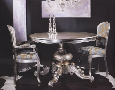 3004/SR Стул, SILVER LEAF серебро/ ткань UPH GENE 3099 COL M-City 3004/S