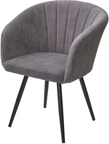 Стул RUNA, 360 град. поворот. B28 Темнор-серый, велюр / черный каркас, М-City