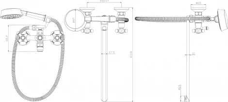 Смеситель Damixa RedBlu Retro 239500000 универсальный