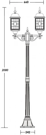 Наземный фонарь Oasis Light LONDON L 64808LA Bl (220V, IP44)