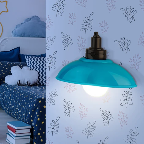 Ночник светодиодный с выключателем на батарейках ЭРА NLED-487-1W-SW-BU