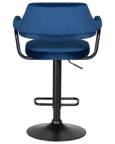 Набор 2 шт стул барный DOBRIN CHARLY BLACK (синий велюр (MJ9-117))